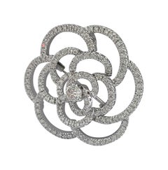 18K White Gold and 5.50CT Diamond Pin
