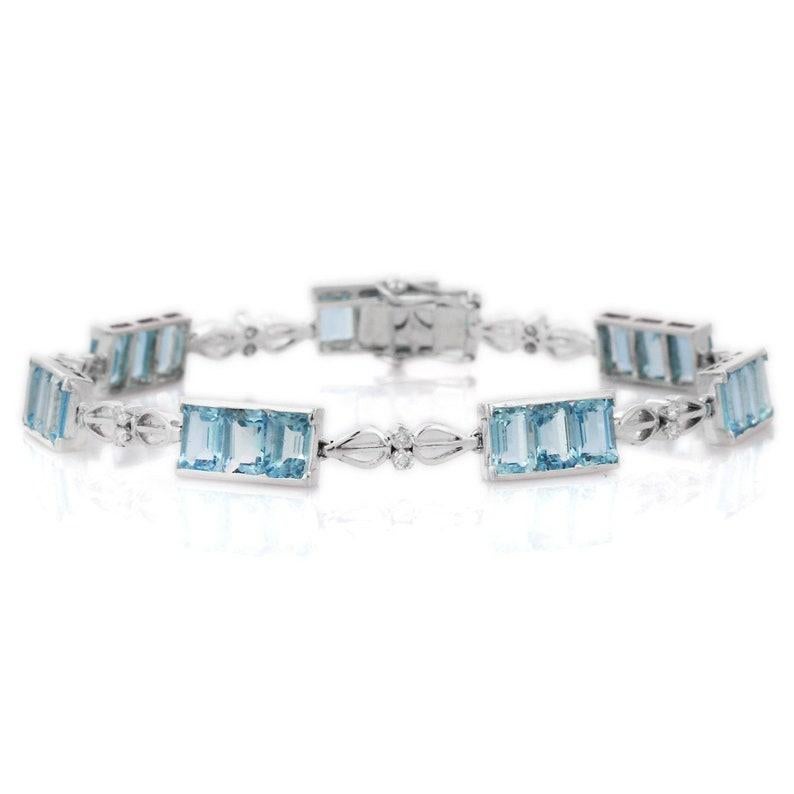 emerald cut aquamarine bracelet