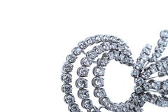 18 Karat White Gold and Diamond Brooch