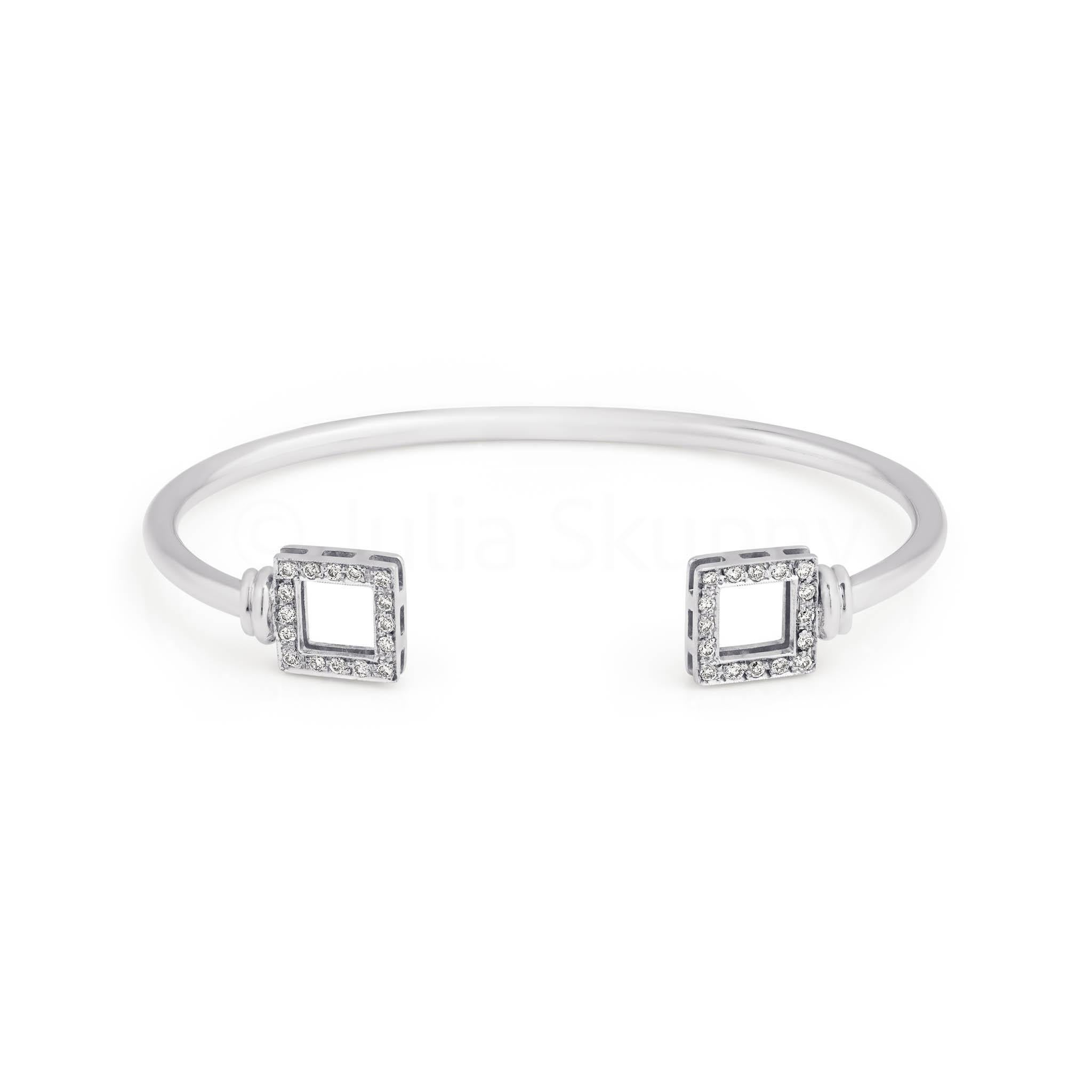 De las mujeres Pulsera de oro blanco de 18 quilates y diamantes en venta