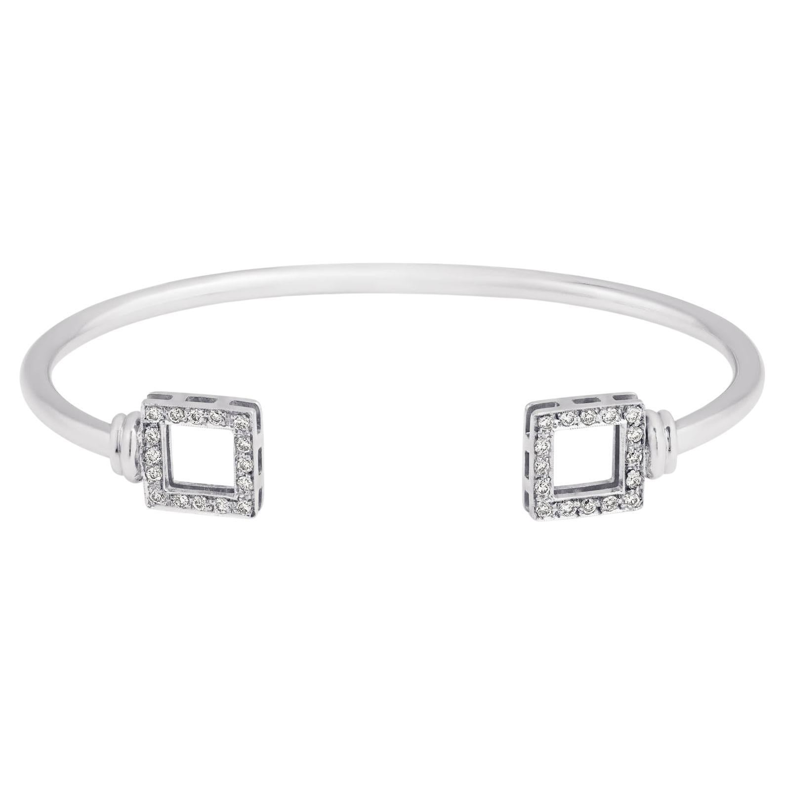 Pulsera de oro blanco de 18 quilates y diamantes en venta