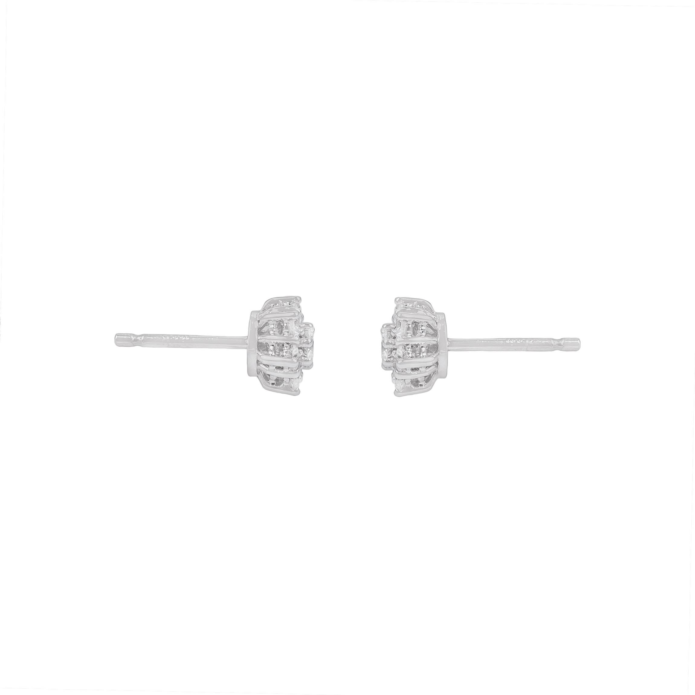 diamond stud earrings 18k white gold