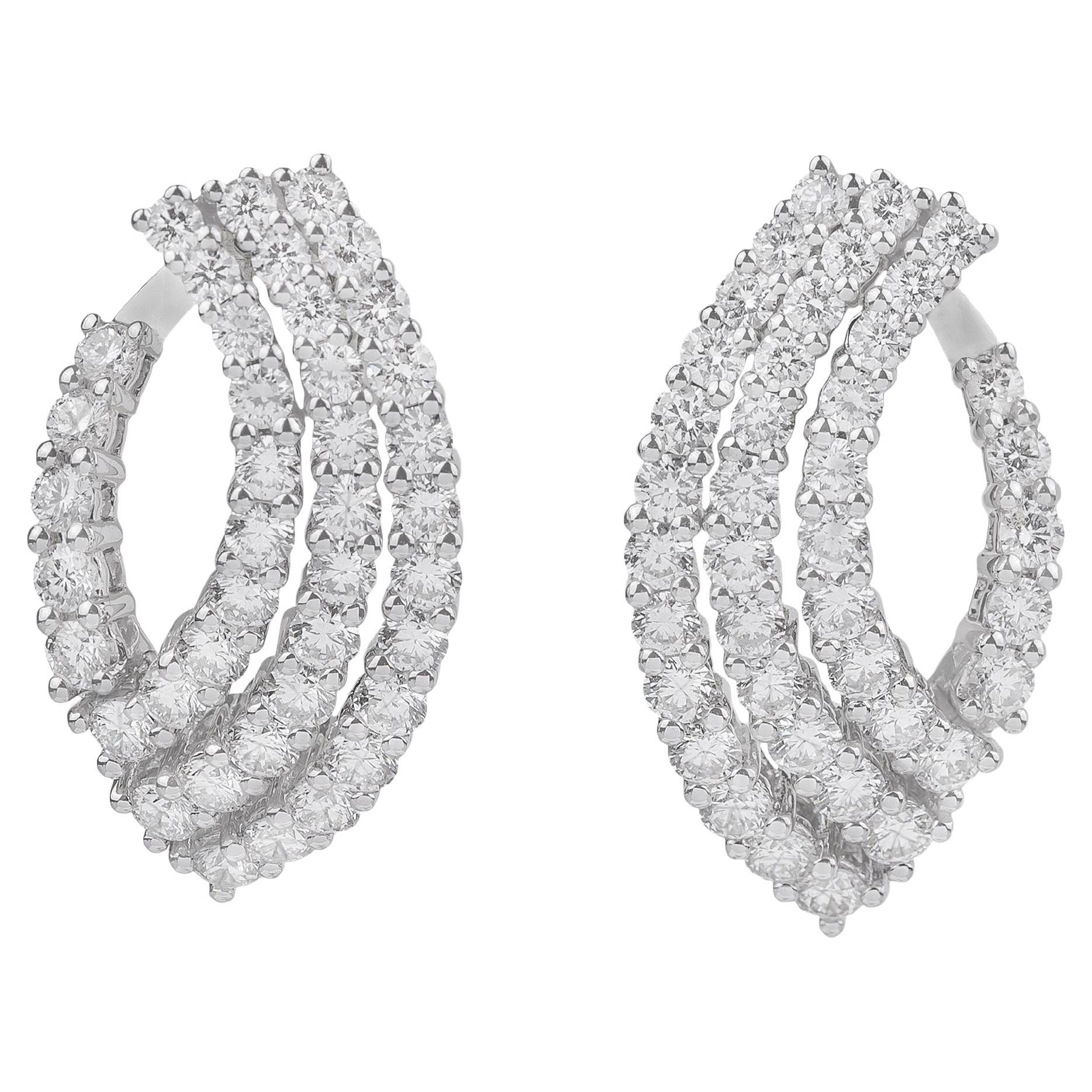 GIA Marquise and Pear Shape Diamond Lever Back Earrings in 18K White ...