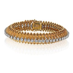 18K White Gold And Platinum 4.25cttw Round Diamond Tennis Bracelet