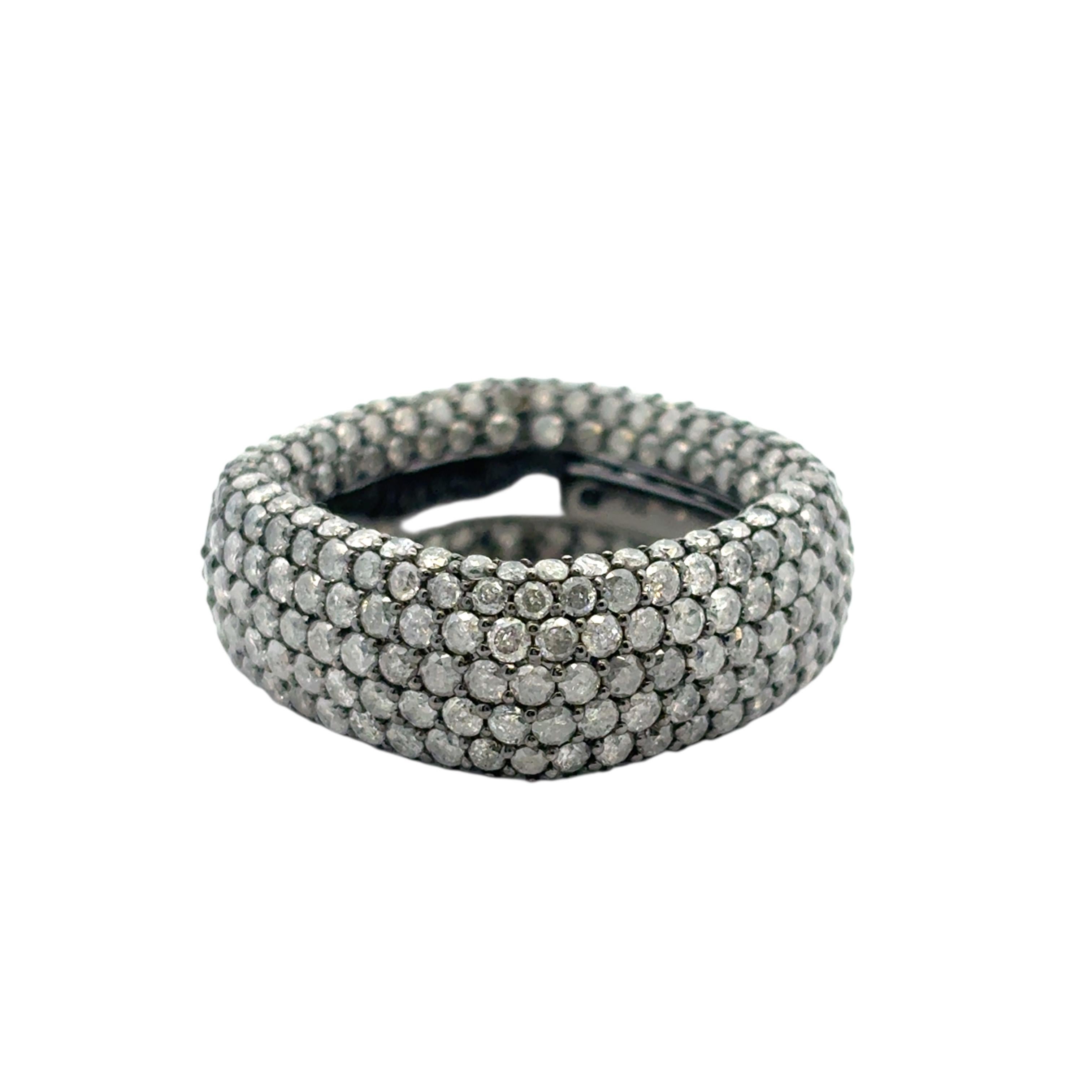 18k White Gold approx. 6.99ctw Black Diamond Square Ring en vente 5