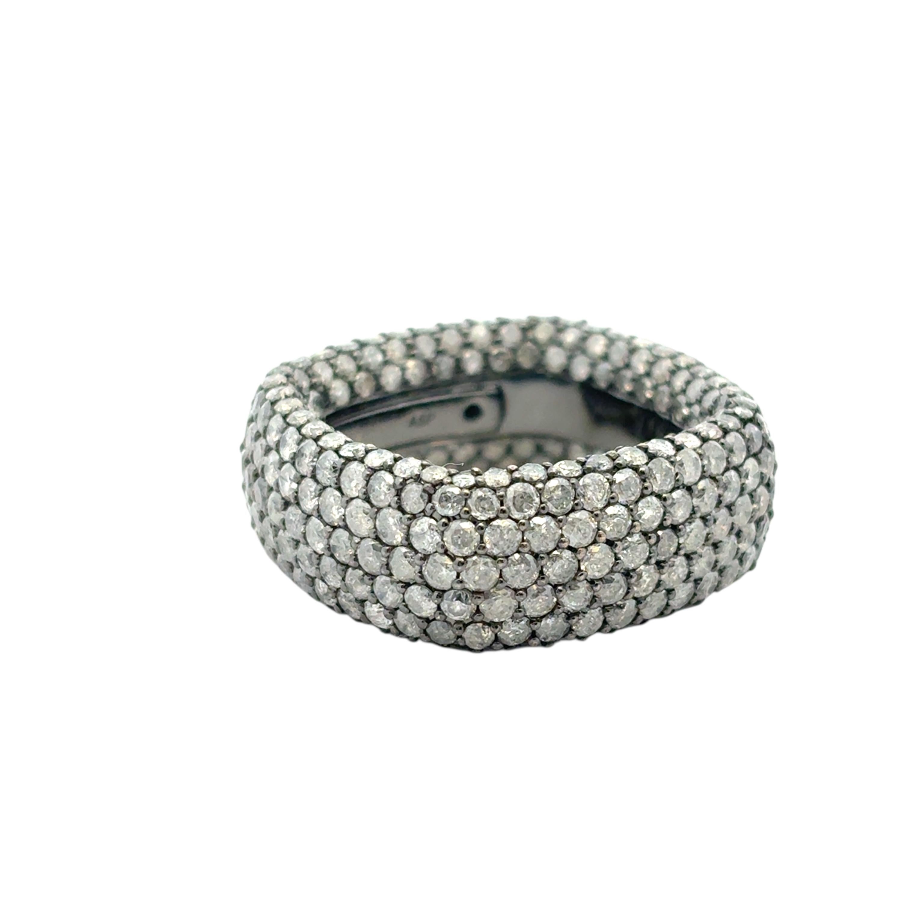 18k White Gold approx. 6.99ctw Black Diamond Square Ring en vente 3