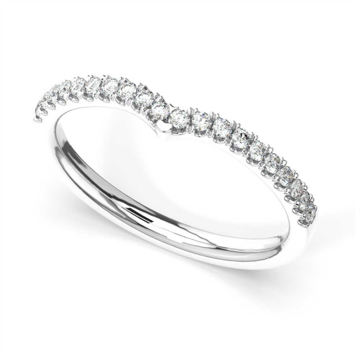 Round Cut 18k White Gold Apuliana Diamond Ring '1/5 Ct. tw' For Sale