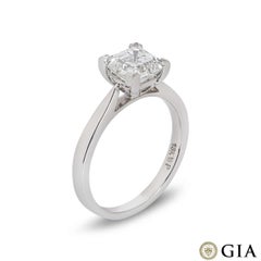 18k White Gold Asscher Cut Diamond Ring 1.58ct G/VS1