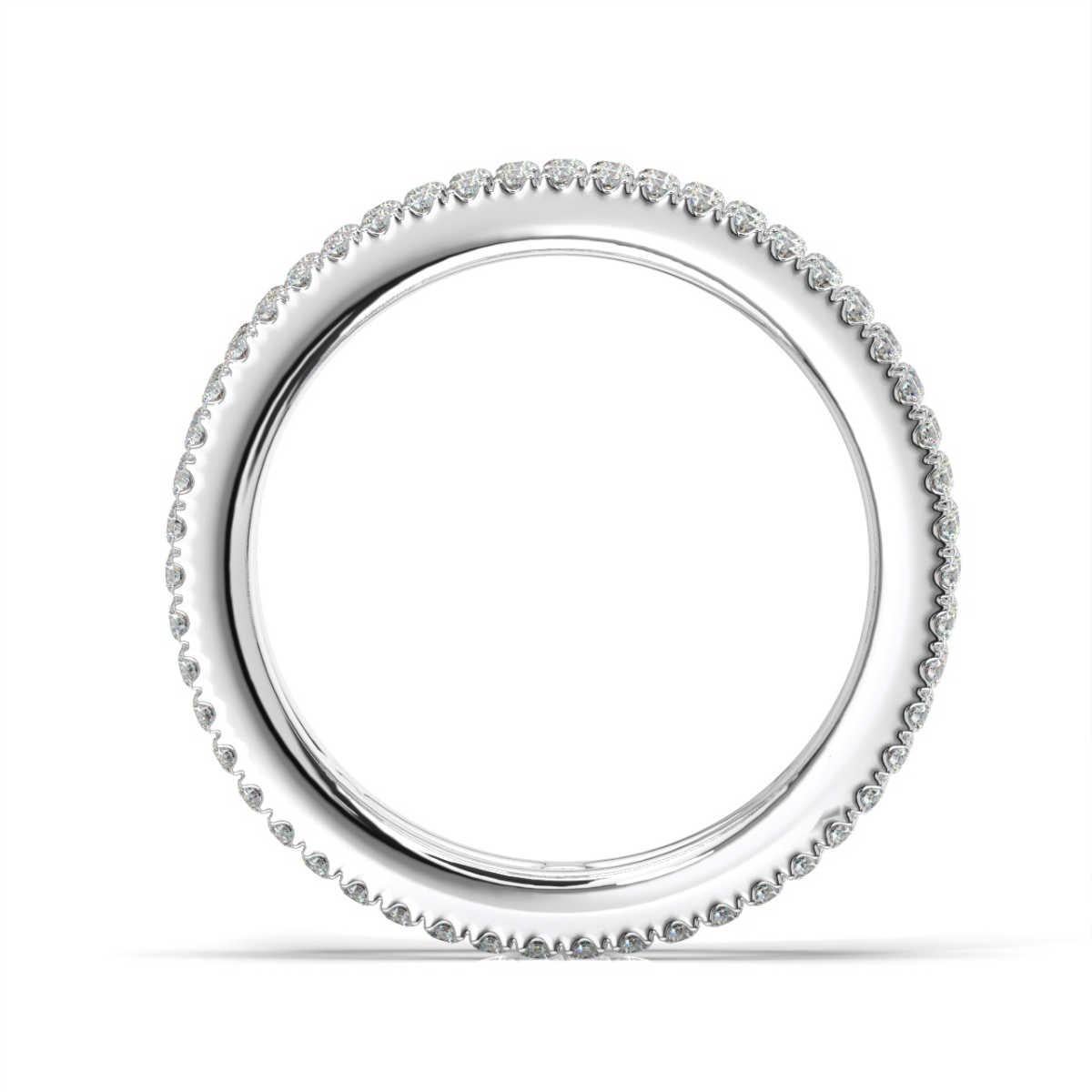 This extraordinary eternity ring features round brilliant diamonds floating between two channels of micro prong diamonds. Experience the difference!

Product details: 

Center Gemstone Color: WHITE
Side Gemstone Type: NATURAL DIAMOND
Side Gemstone