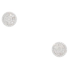 Orecchini in oro bianco 18k con 2,68ct di diamanti rotondi e 2,19ct di diamanti naturali a baguette