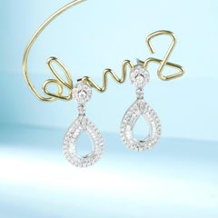 18K White Gold Baguette Diamond Earrings