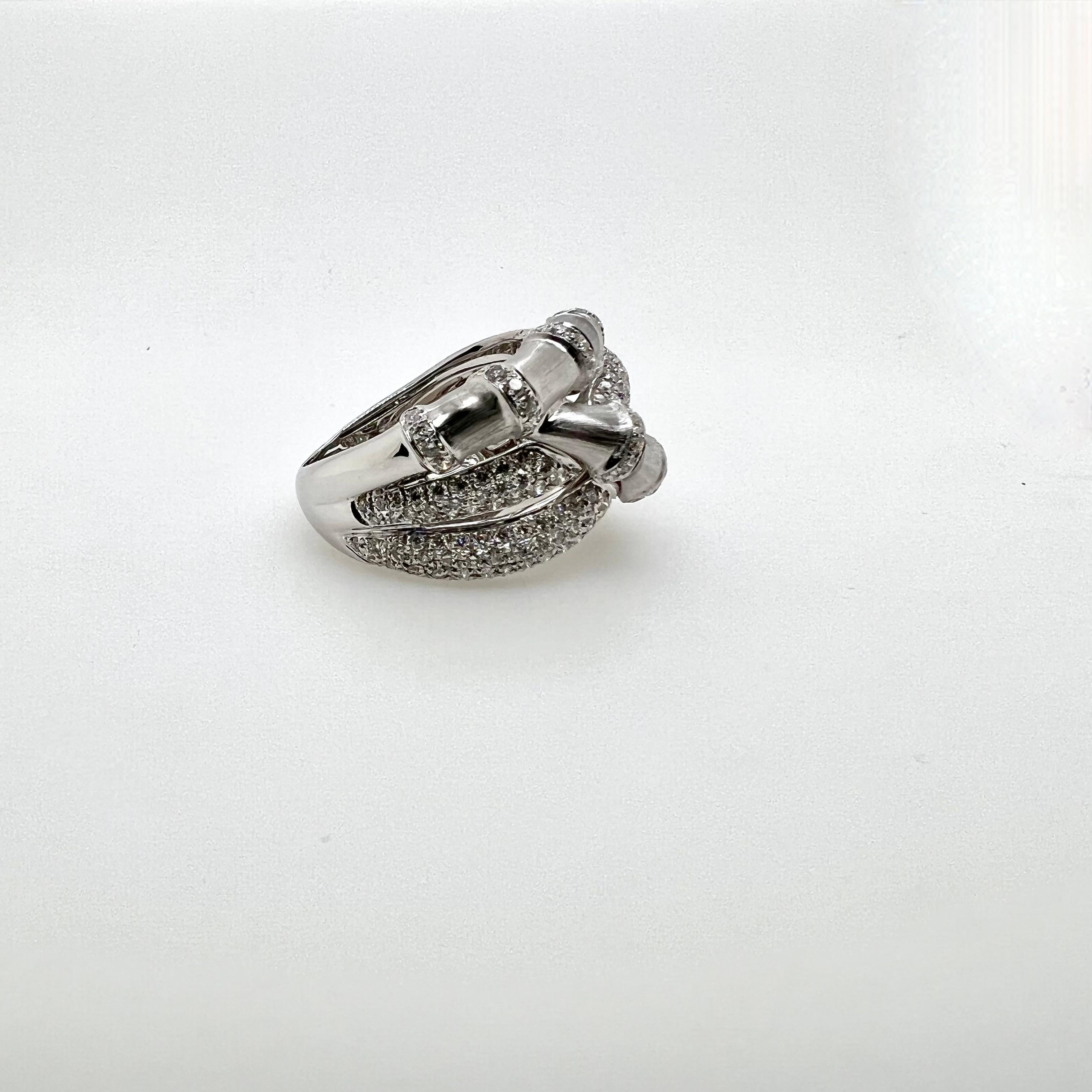 white gold bamboo ring