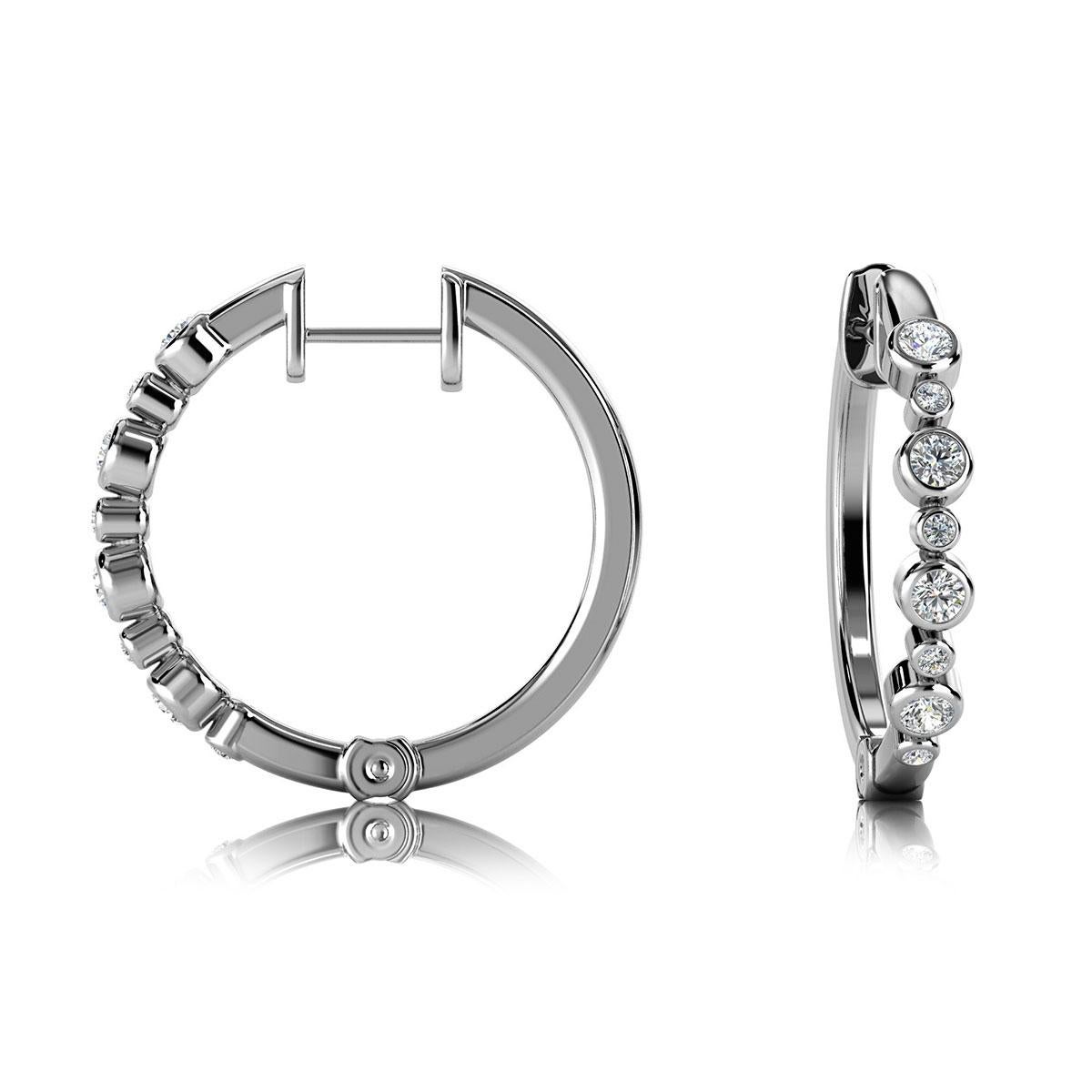 Questo elegante orecchino a cerchio presenta un'alternanza di diamanti tondi brillanti incastonati. Gli orecchini hanno una lunghezza di 0,82 pollici Prova la differenza!

Dettagli del prodotto: 

Colore della gemma centrale: BIANCO
Tipo di gemma