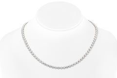 18K White Gold Bezel set DIAMOND Necklace DTw. 7.73 carats