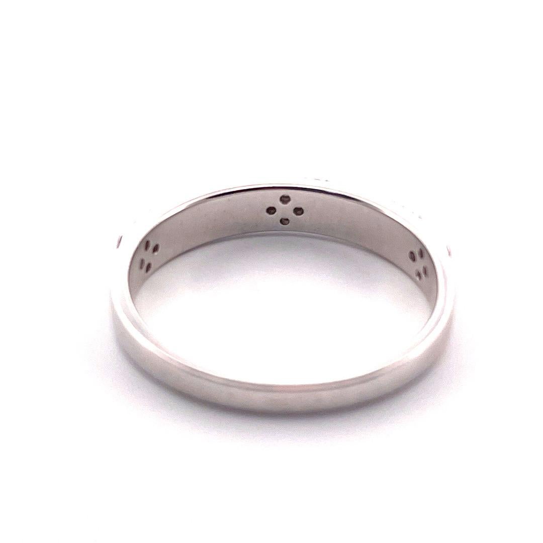 Modern 18k White Gold Black Enamel Diamond Ring For Sale