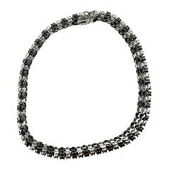 18k White Gold Blue and White Diamond Bracelet