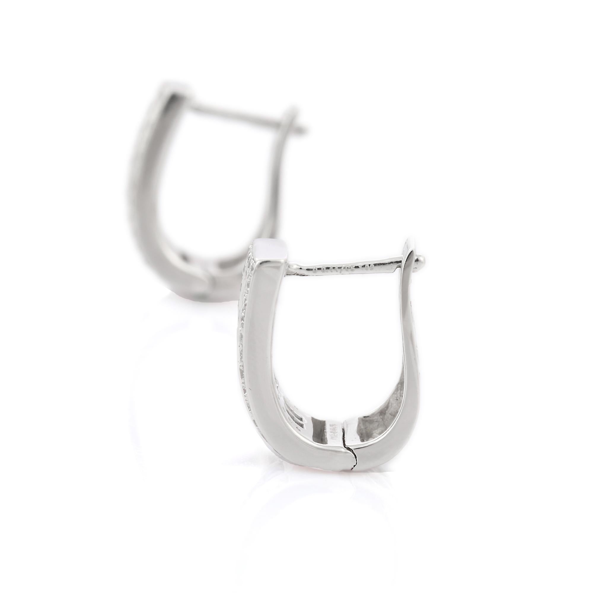 Modern 18K White Gold Blue Sapphire and  Diamond Clip on Earrings For Sale