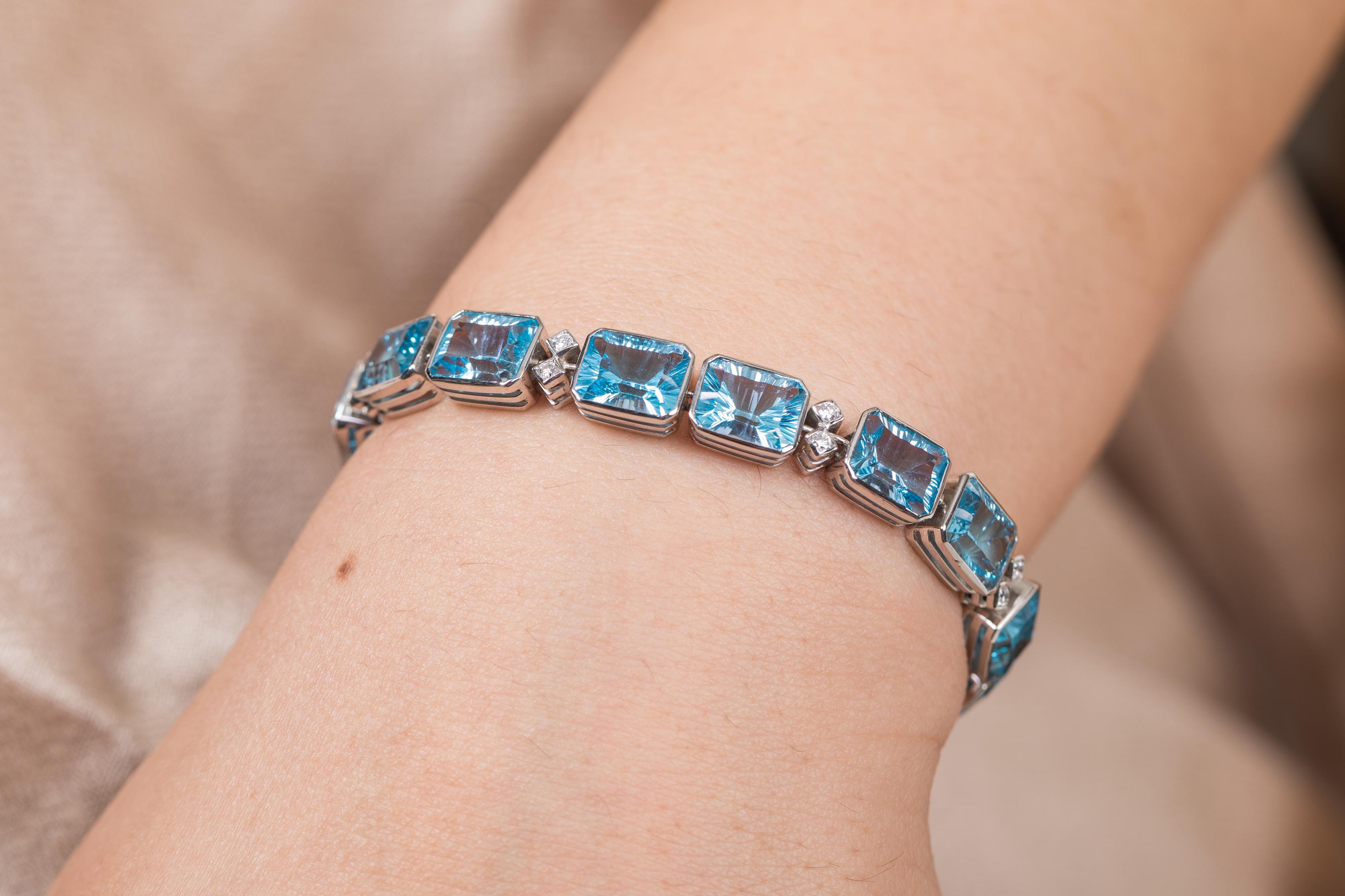 blue tennis bracelet