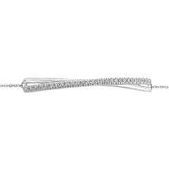18K White Gold Bolo Diamond Bracelet '2/5 ct. tw'