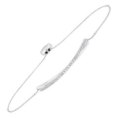 Bracelet Bolo en or blanc 18 carats avec diamants (2/5 ct. tw)