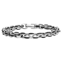 Bracelet en or blanc 18K avec diamants noirs