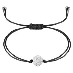 18k White Gold Bracelet with Diamond-Encased Signature Orb