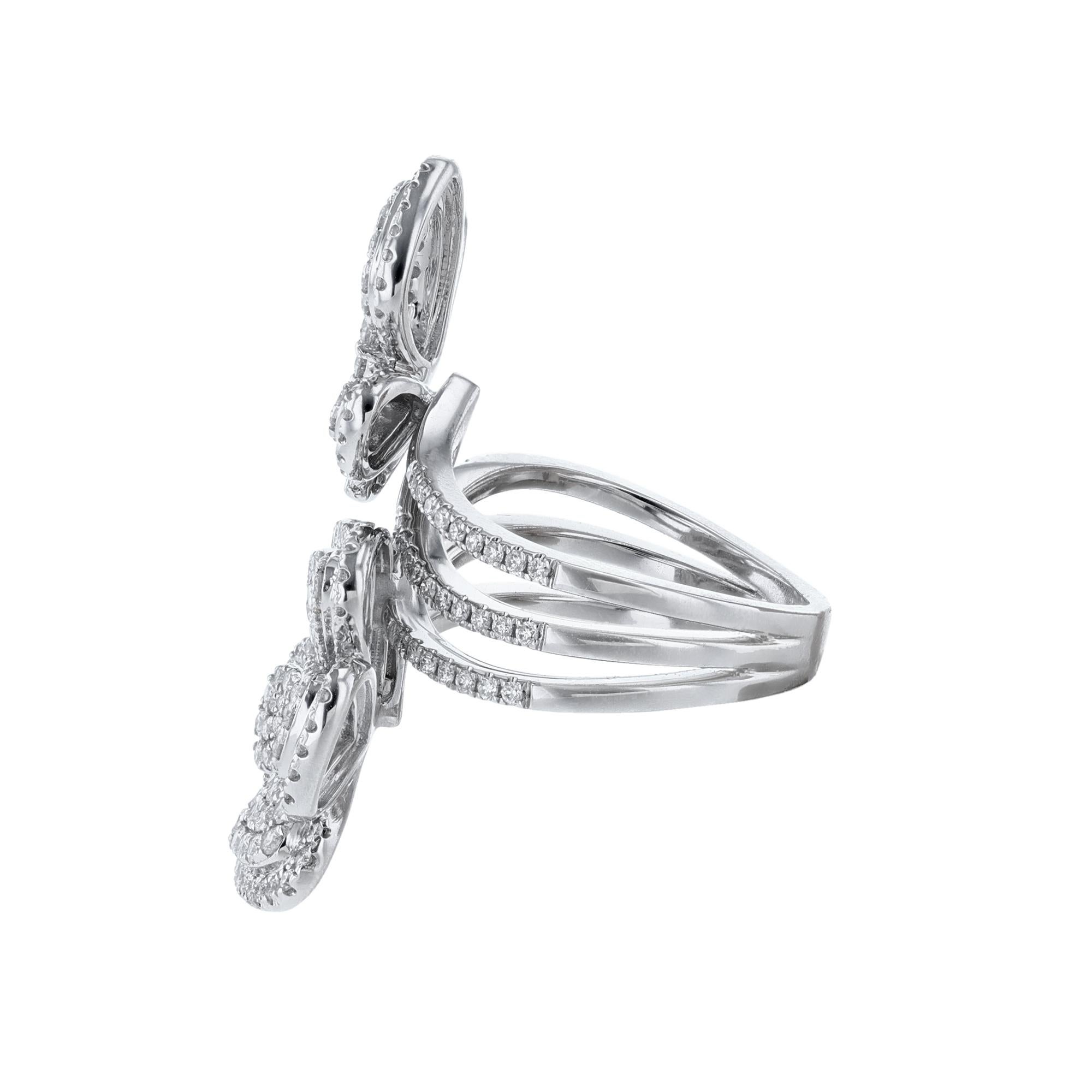 calla cut diamond butterfly ring