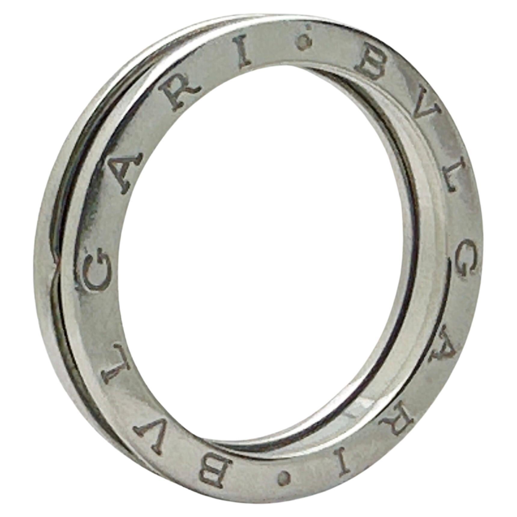 18k White Gold BVLGARI B.ZERO 1 Ring. Size 64 For Sale