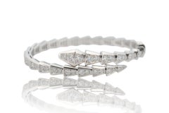 Bracciale Serpenti Viper in oro bianco 18 carati con diamanti incastonati