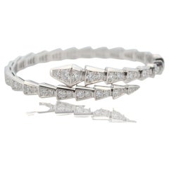18K White gold Bvlgari Serpenti Viper bracelet with diamonds full set
