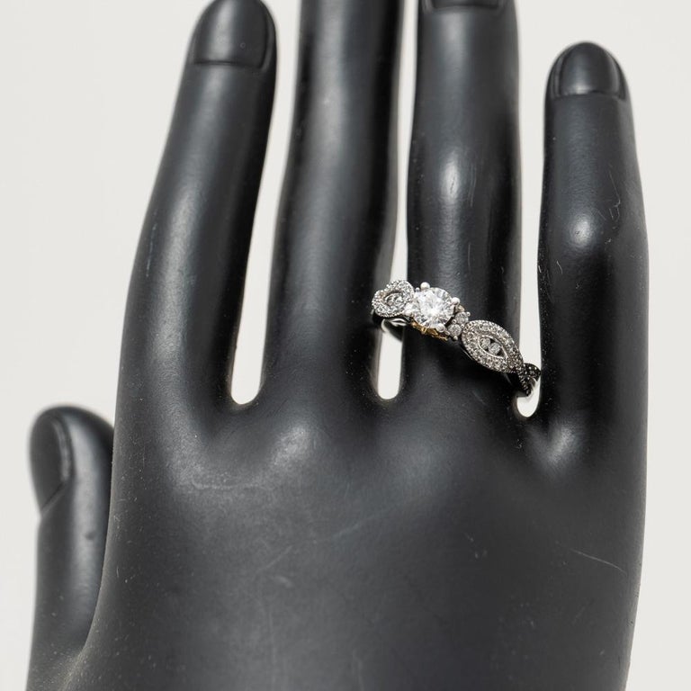18k White Gold Canadian Diamond Engagement Ring 0.95TCW For Sale at 1stDibs
