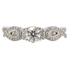 18k White Gold Canadian Diamond Engagement Ring 0.95TCW 18k White Gold Canadian Diamond Engagement Ring 0.95TCW