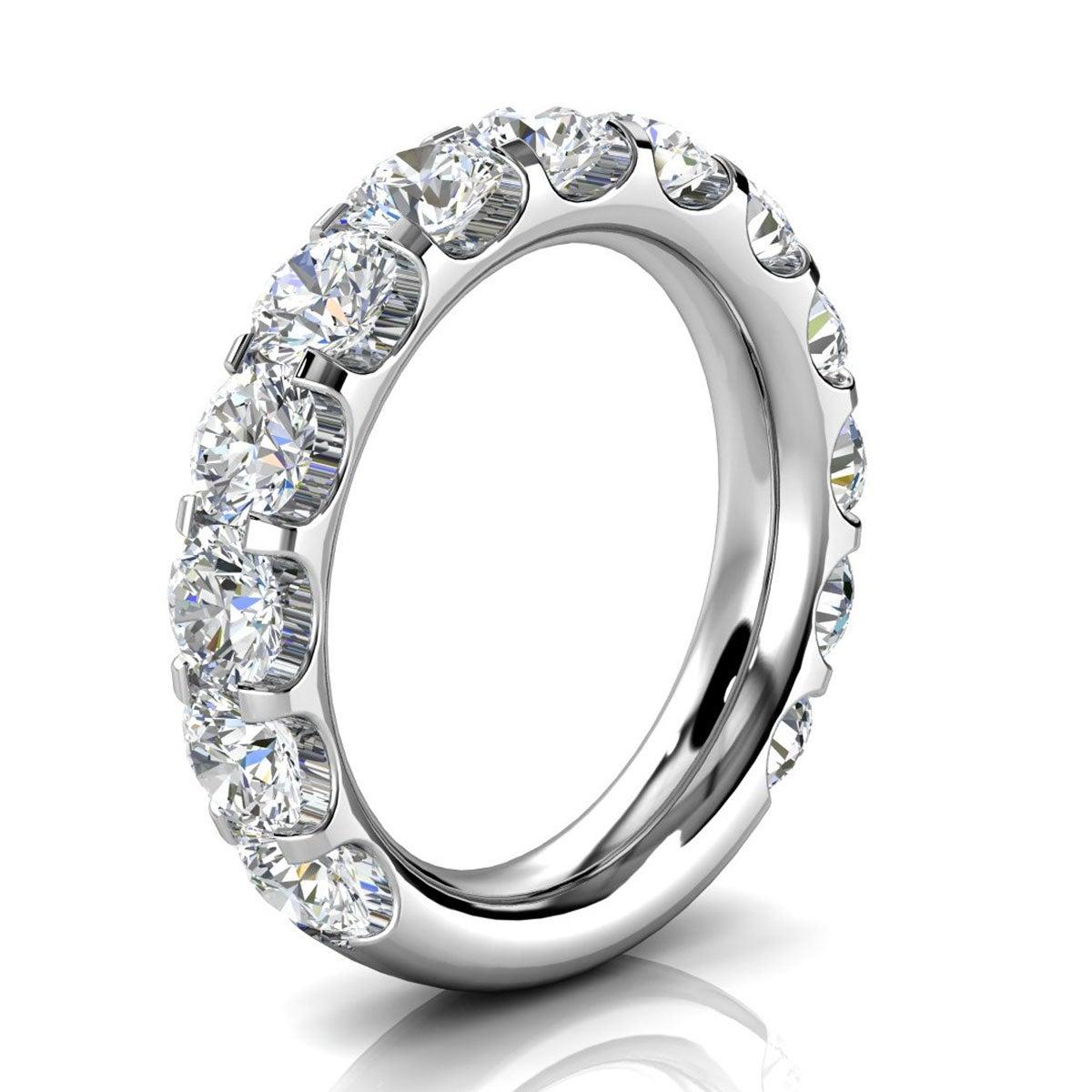 Im Angebot: 18 Karat Weißgold Carole Micro-Prong Diamantring '3 Ct. tw' () 2