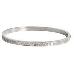 Cartier, petit bracelet d'amour en or blanc 18 carats avec diamants pavés, 0,95 carat