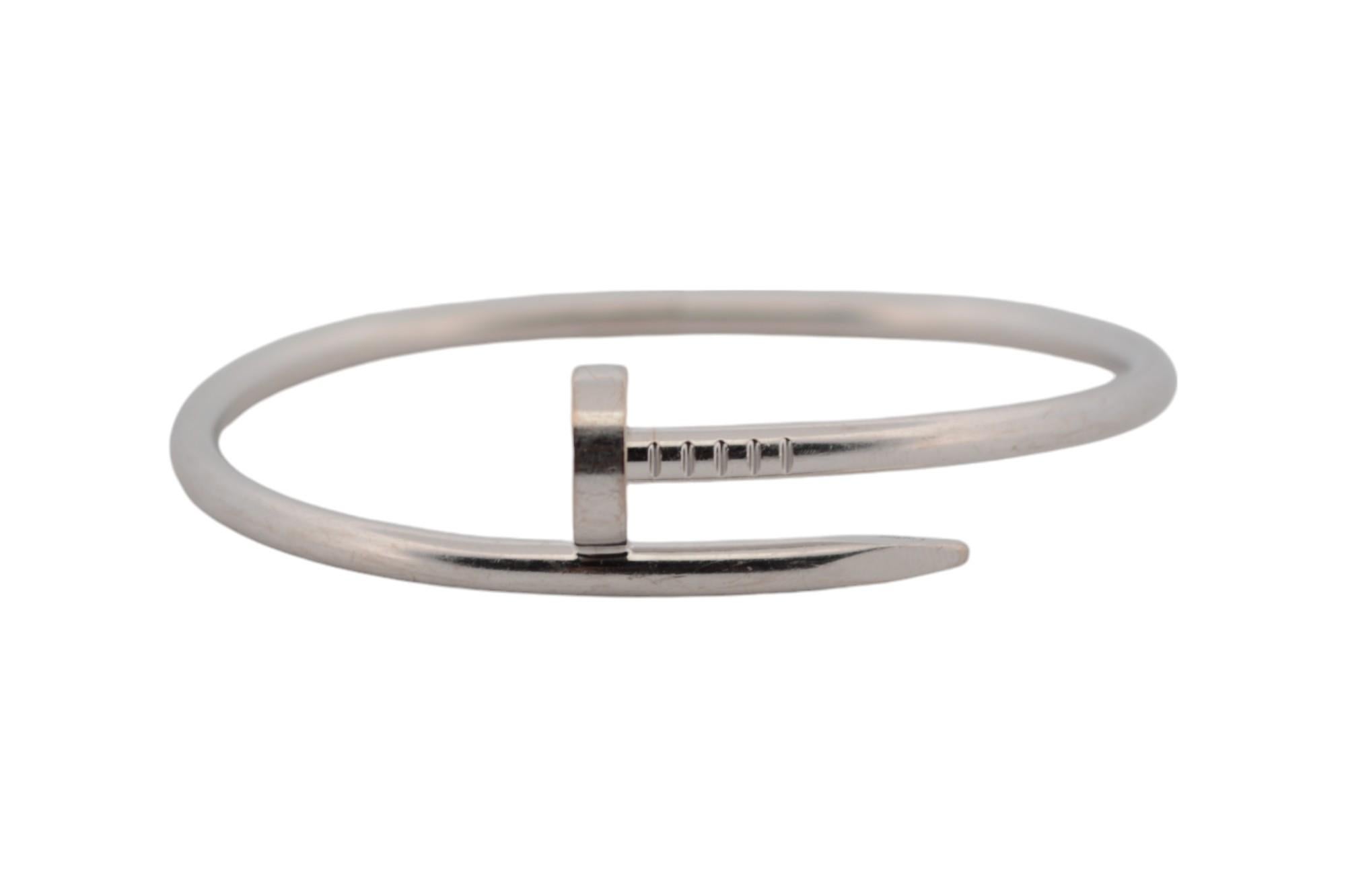 18 Karat Weißgold Cartier Just on Clou Armband full Set 3