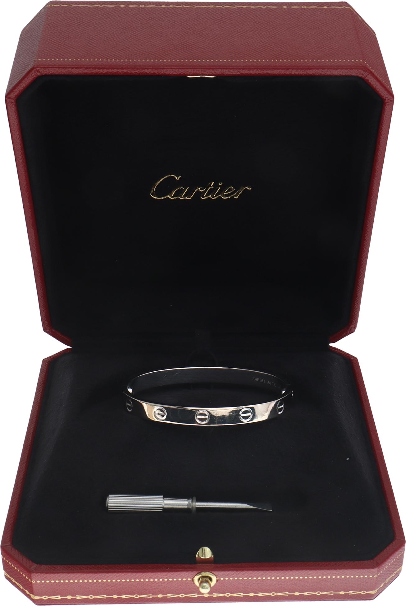 18k white gold Cartier Love bracelet 2