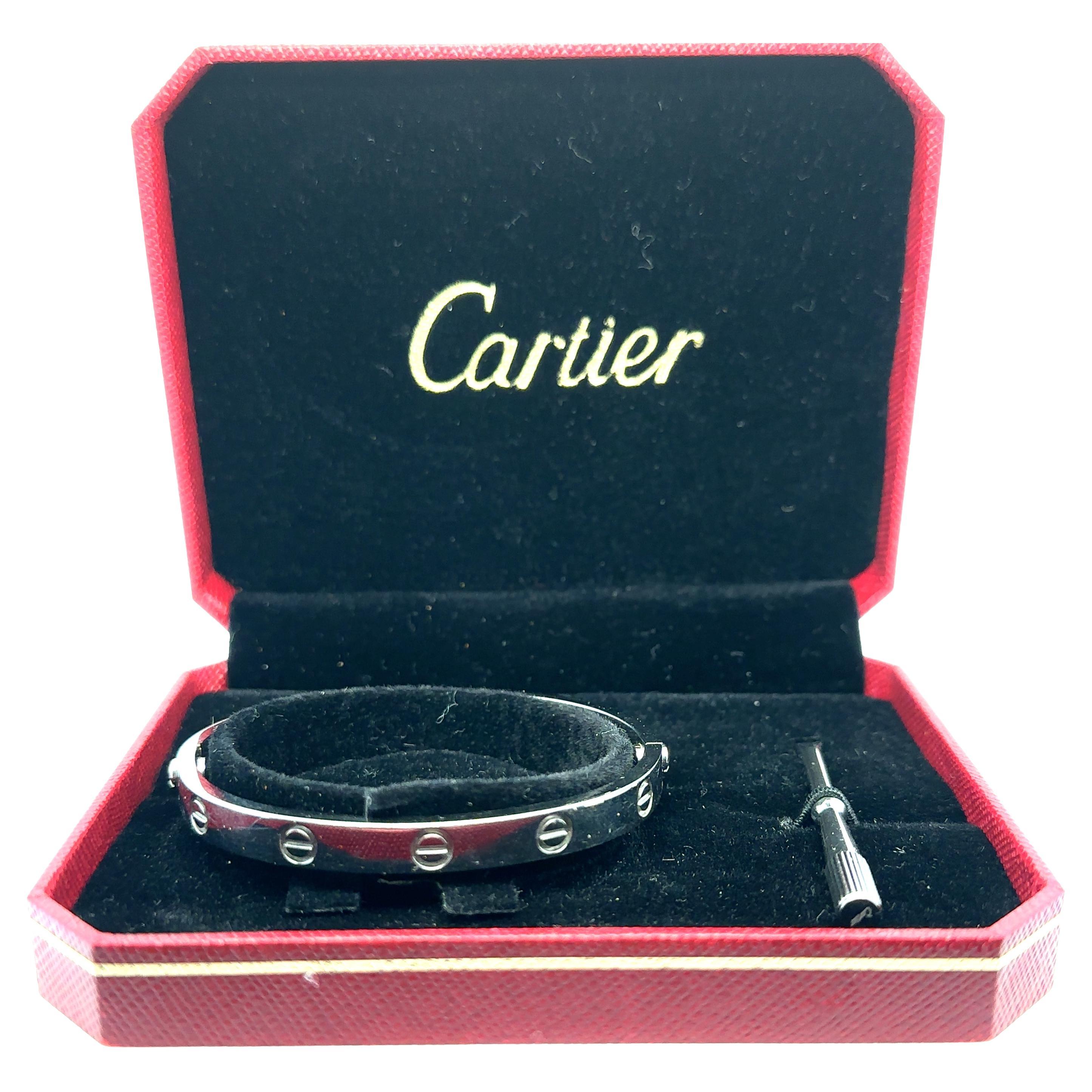 18k White Gold Cartier Love Bracelet with Box
