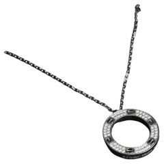 18K White Gold Cartier LOVE Pendant Necklace