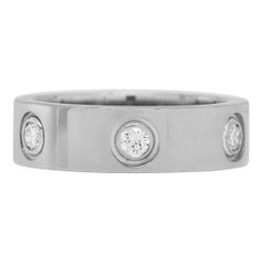 18k white gold Cartier Love ring with diamonds