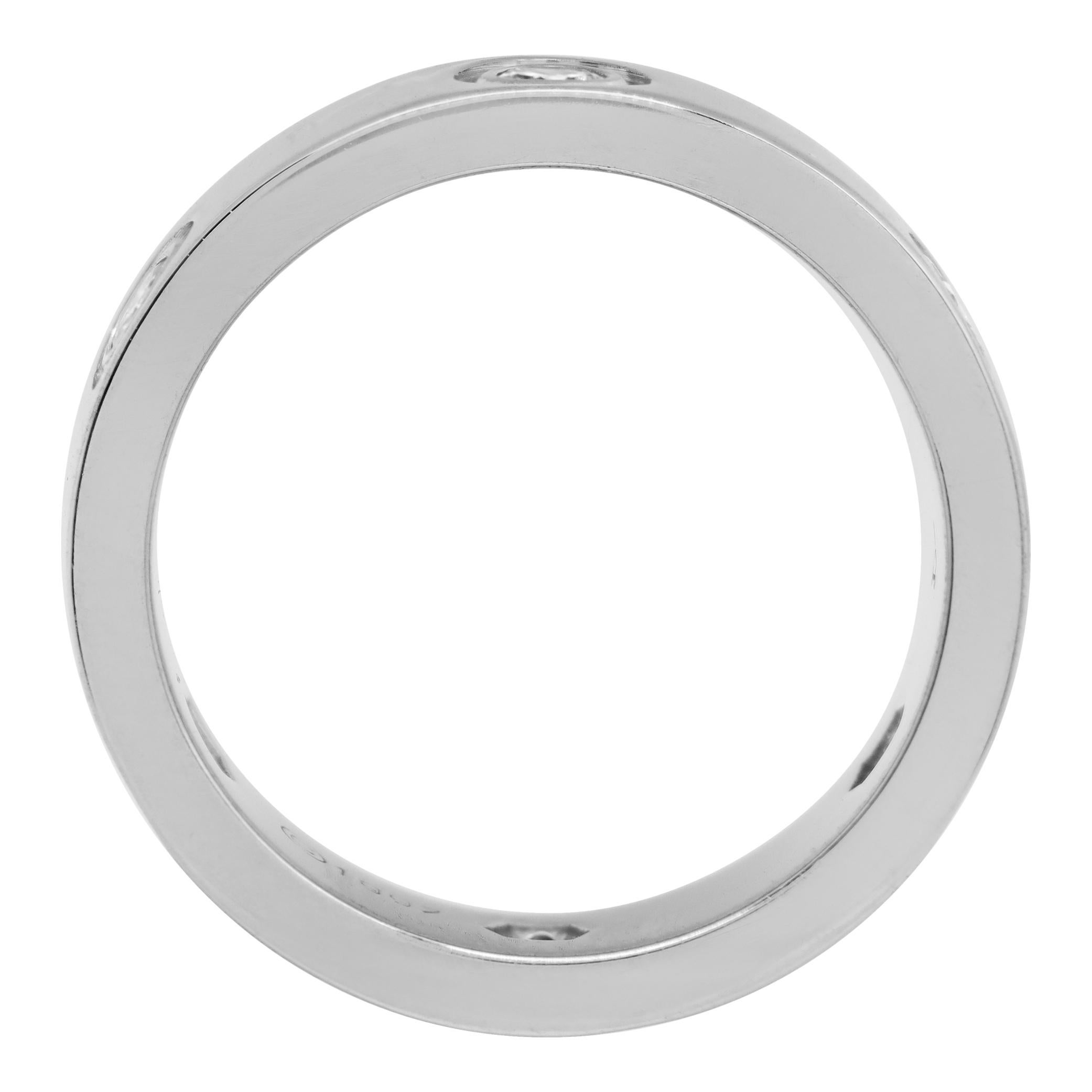 Women's or Men's 18k white gold Cartier Love ring with diamonds For Sale