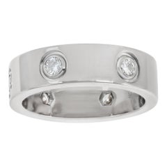 18k white gold Cartier Love ring with diamonds