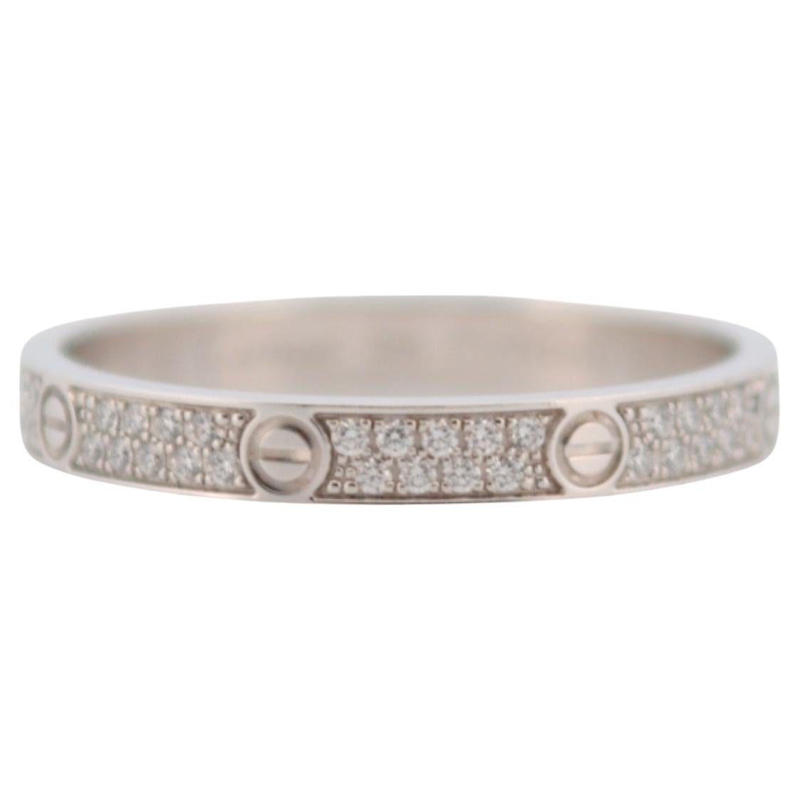 Anillo Cartier Love de oro blanco de 18 quilates con diamantes engastado completo