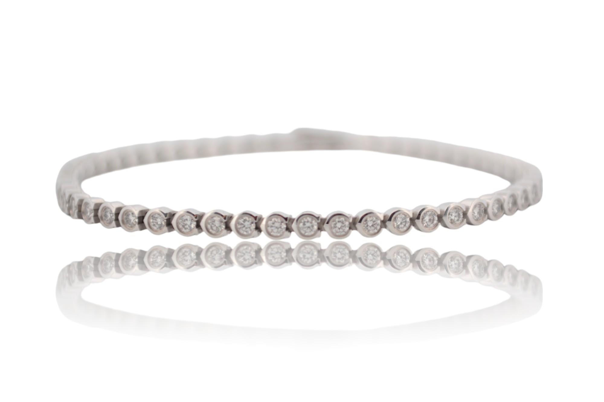 18K Weißgold Cartier Tennisarmband mit Diamanten voll besetzt für Damen oder Herren
