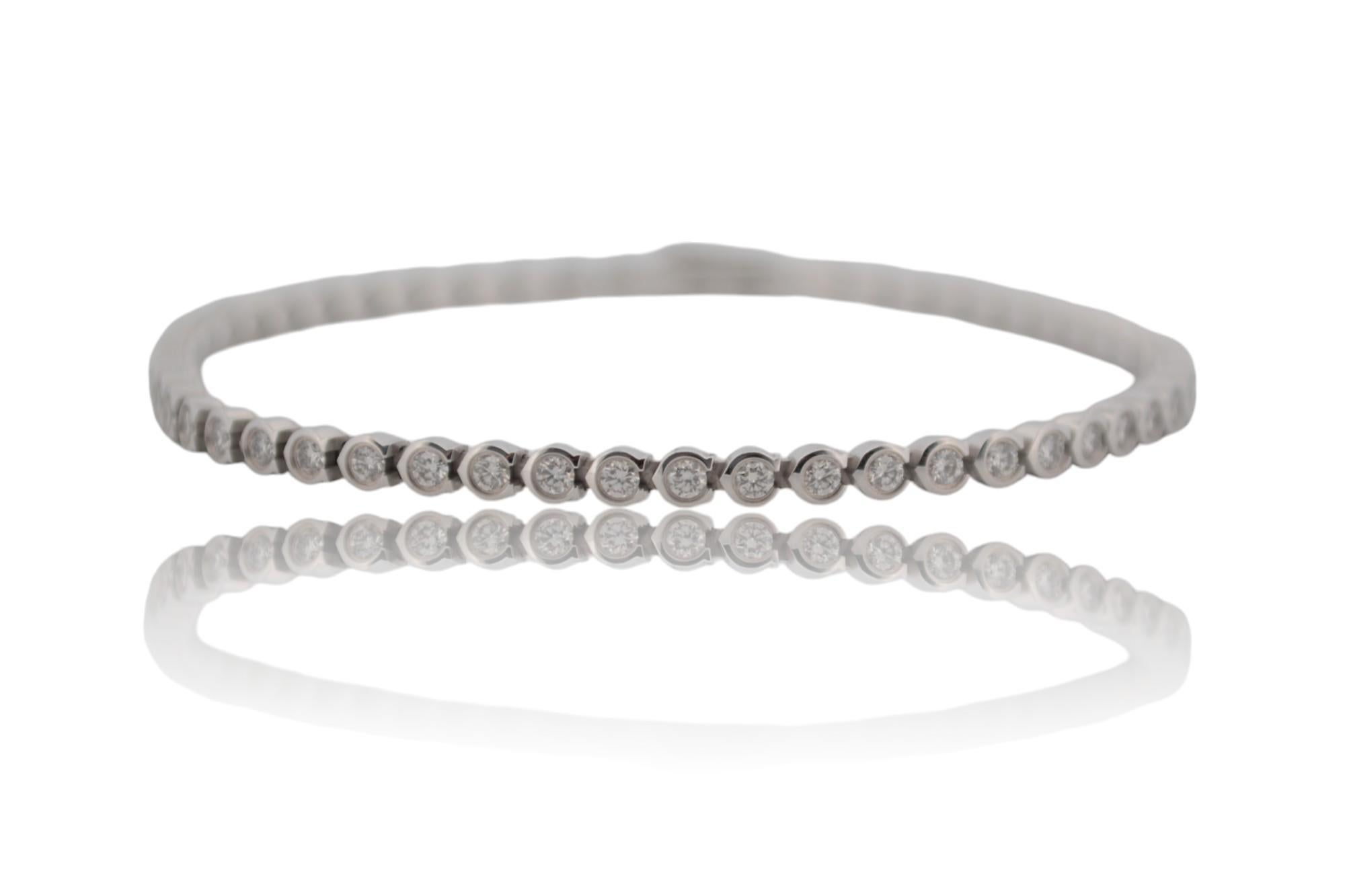 18K Weißgold Cartier Tennisarmband mit Diamanten voll besetzt 1