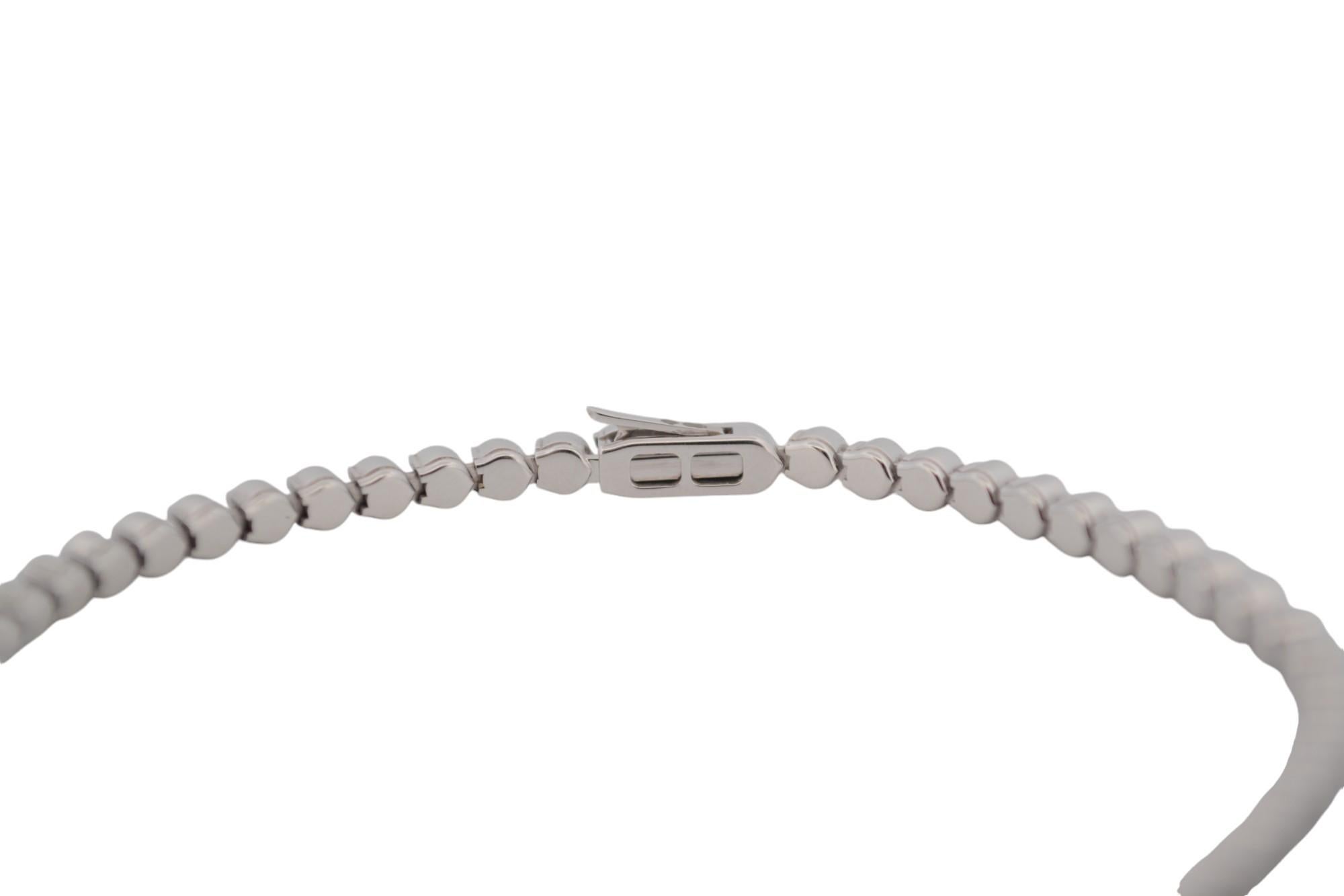 18K Weißgold Cartier Tennisarmband mit Diamanten voll besetzt 2
