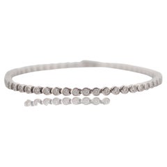 Bracelet tennis Cartier en or blanc 18 carats serti de diamants
