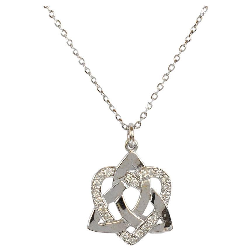 14k Gold Celtic Knot Necklace Irish 