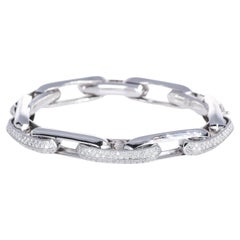Armband aus 18 Karat Weißgold mit Diamantpavé-Gliedern
