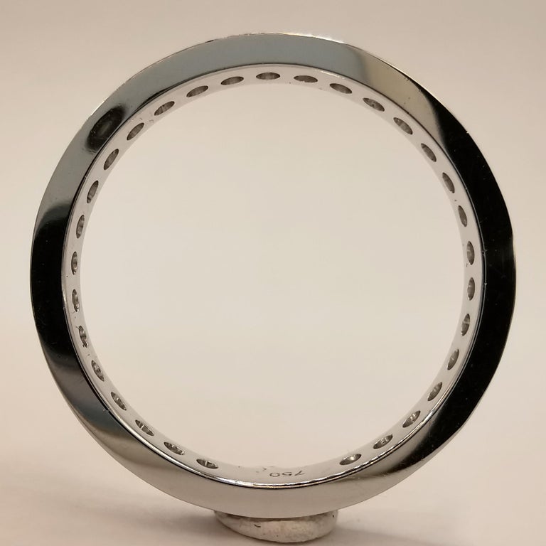 Customizable 18K White Gold Channel Set Diamond Pavé Eternity Band ...