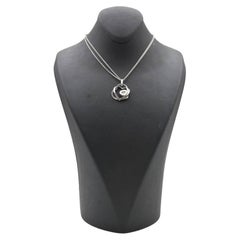 18K White Gold Chopard Happy Diamond Necklace and Pendant